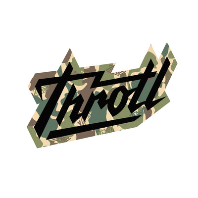 Throtl RAZOR CAMO SCRIPT Sticker (4.5")