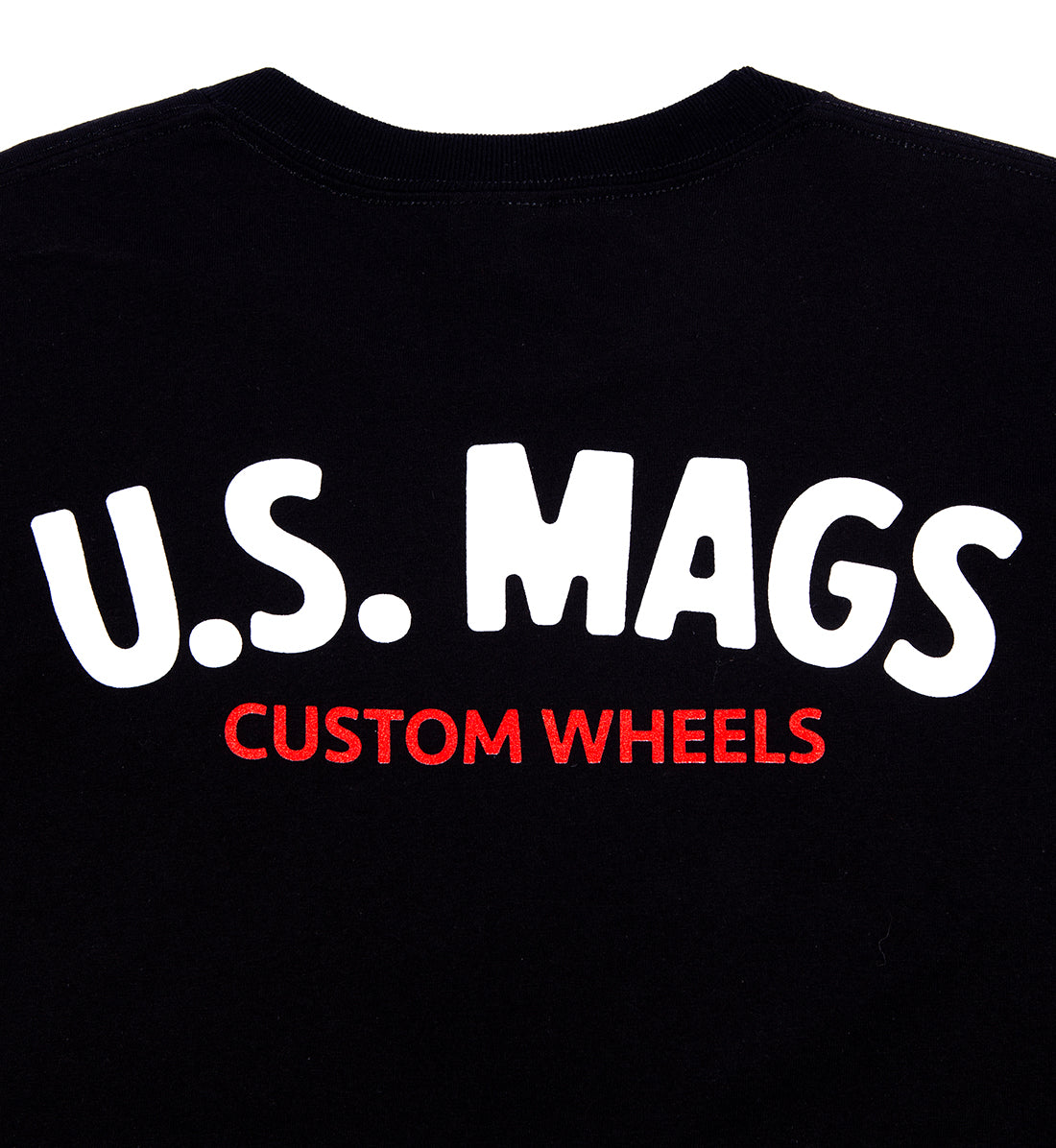 Black short sleeve tee featuring the US MAGS logo on the back.