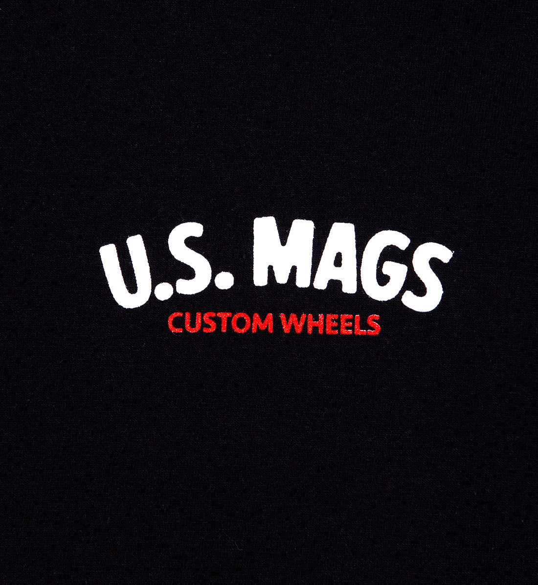 Black short sleeve tee featuring the US MAGS logo prominently displayed on the front.