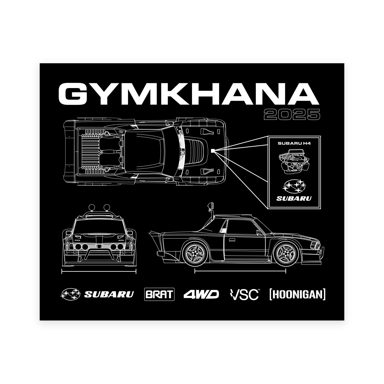 Hoonigan GYMKHANA AUSSIE SHRED BRAT SPEC Sticker (4")