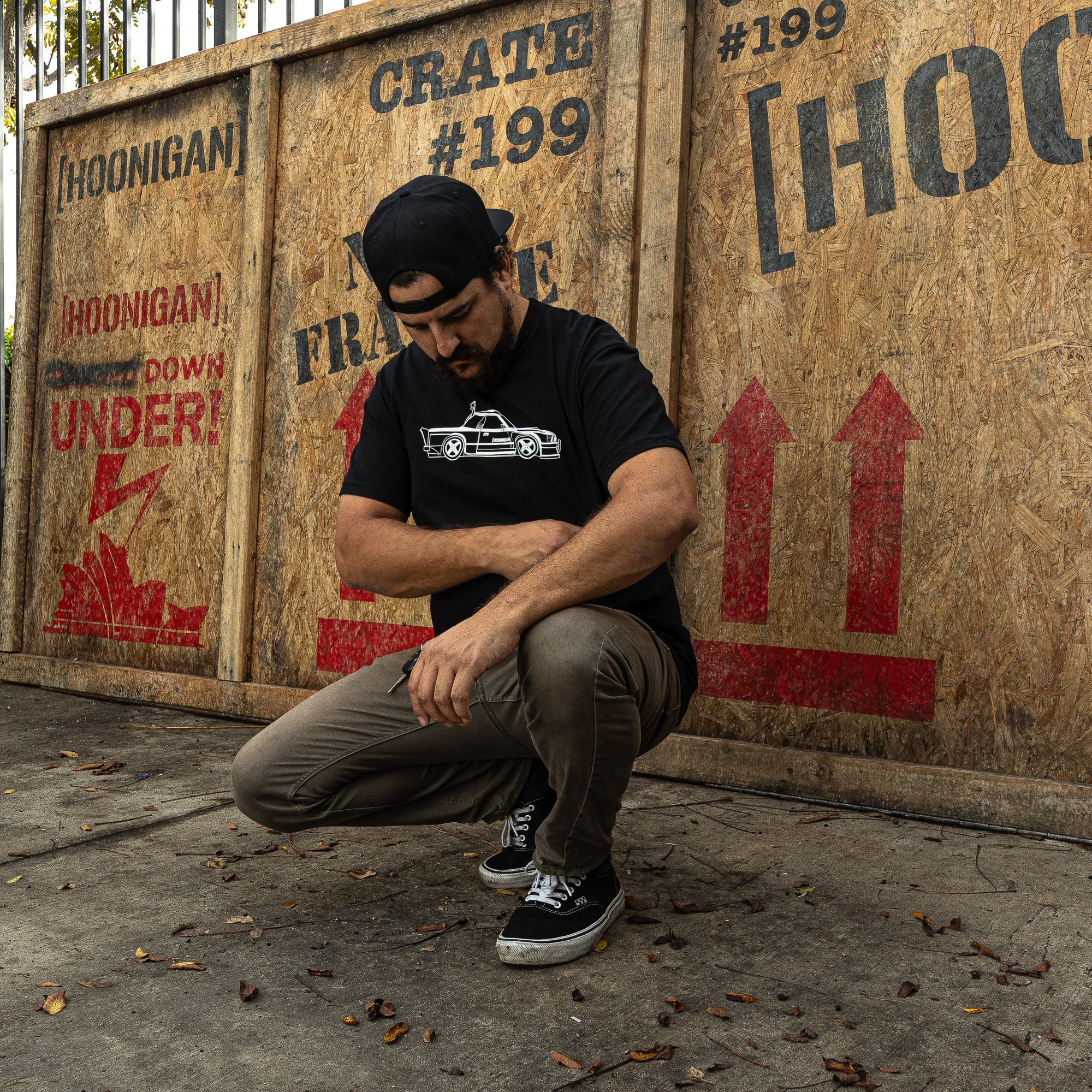 Hoonigan BRAT PROFILE GYMKHANA AUSSIE SHRED Short Sleeve T-Shirt