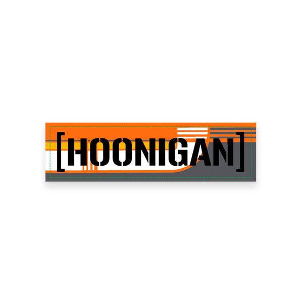 Hoonigan SCUMBUG LIVERY CENSOR BAR sticker featuring bold text and vibrant colors, perfect for car enthusiasts.