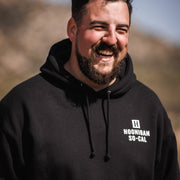 Hoonigan STENCIL Pullover Hoodie featuring a bold logo design on the front, displayed in a dark color on a neutral background.